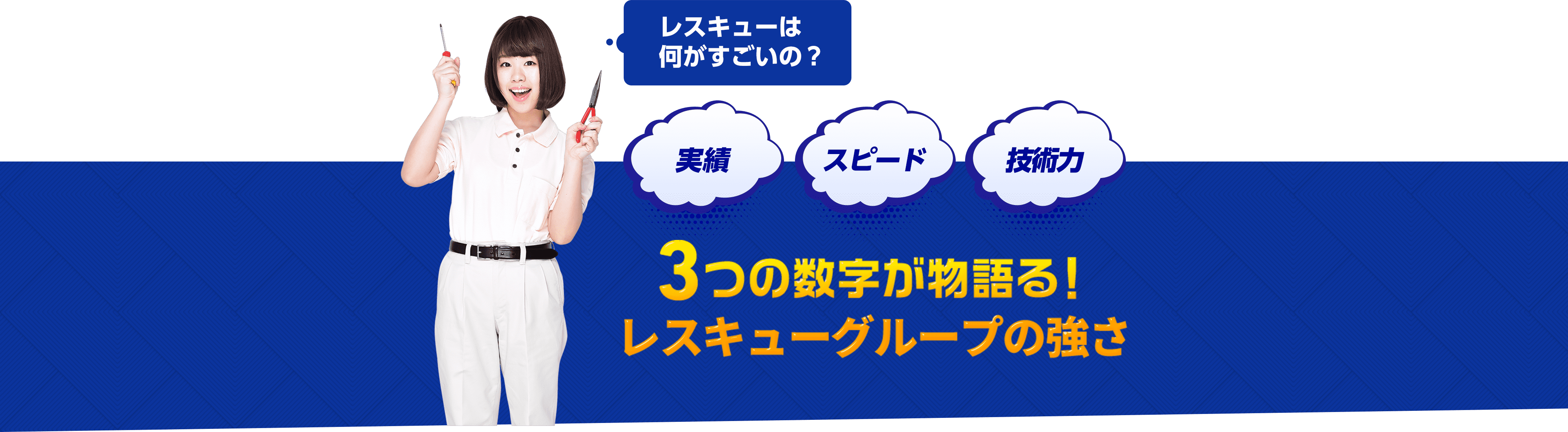 レスキューは何がすごいの？ 実績 スピード 技術力 3つの数字が物語る！ レスキューグループの強さ